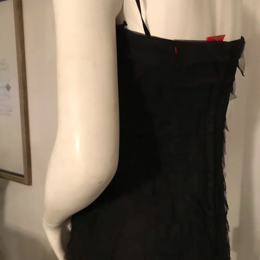BCBG Maxazria black tulle layered Designer Dress - Picture 10 of 15